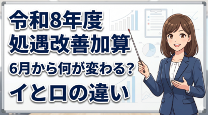 【令和8年度特例要件】6月から何が変わる？処遇改善加算の「イ」と「ロ」の違いをわかりやすく解説