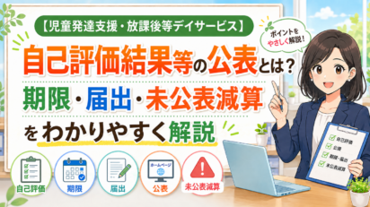 【児童発達支援・放課後等デイサービス】自己評価結果等の公表とは？期限・届出・未公表減算をわかりやすく解説